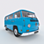 Vintage Volkswagen Van 3D model small image 1