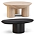 Sculptural Elegance: Pacific & Tom Coffee Tables by Crate and Barrel 3D model small image 2