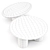 Sculptural Elegance: Pacific & Tom Coffee Tables by Crate and Barrel 3D model small image 4