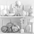 Artistic Home Decor Set: Sculpture, Figurine, Vase, Glass, Photo Frame 3D model small image 2