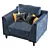 Stylish Single Seater Sofa 3D model small image 6