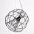 Elegant Marl Pendant Light 3D model small image 1