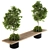 Urban Oasis Furniture: Bench with 10 Planters 3D model small image 2