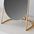 Elegant Brass-Framed Floor Mirror 3D model small image 3