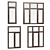 Versatile Rectangular Windows: 4 Sizes 3D model small image 1