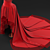 Crimson Elegance: Red Gown 3D model small image 3