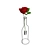 Elegant Rose Bottle Vase 3D model small image 1
