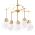 Rustic Brass Chandelier - 5-Light Statement Piece 3D model small image 1