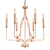 Whitter Aged Brass Chandelier: Classic Elegance 3D model small image 1
