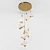 Golden Art Deco Pendant Light 3D model small image 1