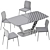 Modern Newport Dining Chair Set with Alicante Table 3D model small image 5