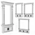 Classic Rectangular Window Frames: 4 Sizes 3D model small image 4