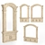 Elegant Arched Window Trims 3D model small image 1