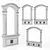 Elegant Arched Window Trims 3D model small image 4