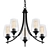 Elegant Black Crystal Ashley Chandelier 3D model small image 1