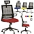 3D Office Chair Set: Stylish Designs 3D model small image 1