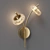 Elegant Brass Wall Sconce 3D model small image 3