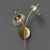 Elegant Brass Wall Sconce 3D model small image 6