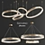 Elegant Saturno Chandelier - 3 Options 3D model small image 1