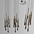 Modern Tube Pendant Chandelier 3D model small image 1