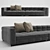 Sleek and Stylish Minotti Blazer Sofa 3D model small image 1