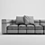 Sleek and Stylish Minotti Blazer Sofa 3D model small image 2