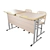 WorkDesk-iLine Double Student Table 3D model small image 1