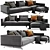 Sleek and Stylish Molteni & C Octave Chaise 3D model small image 1