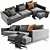 Sleek and Stylish Molteni & C Octave Chaise 3D model small image 3