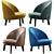 Modern Jules Armchair: Versatile Elegance 3D model small image 1