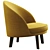 Modern Jules Armchair: Versatile Elegance 3D model small image 2