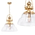 Elegant Antique Brass Pendant Light 3D model small image 1
