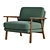 Versatile Lars Accent Chair: Customizable Colors 3D model small image 2