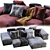 Supposed product title: Livingdivani Sofa Extra Wall - 2 Color Version 3D model small image 2