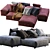 Supposed product title: Livingdivani Sofa Extra Wall - 2 Color Version 3D model small image 4