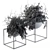 104-Piece Indoor Plant Set with Black Stand 3D model small image 4