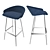 Sleek Lab Bar Chair: Karl 3D model small image 1