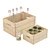Durable Pine Box: Perfect for Bottles 3D model small image 1