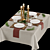 Festive Table Setting for New Year 3D model small image 1