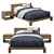 West Elm Tahoe Bed Set 3D model small image 1