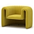 Sancal Remnant Armchair: Sleek and Chic 3D model small image 3