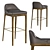 Elegant Bellagio Bar Stool 3D model small image 1