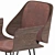 Corvus Marsala Industrial Accent Chair 3D model small image 2
