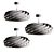 Vento Triple Ceiling Chandeliers 3D model small image 2