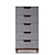 5-Drawer Scandi Gray Chest 3D model small image 1