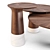 Roche Bobois Colorado: Marble and Walnut Coffee Tables 3D model small image 2
