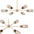 Elegant Flux - Glass Pendant Chandelier 3D model small image 1