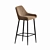 Luxury Hamburg Velvet Bar Chair 3D model small image 4