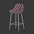 Luxury Hamburg Velvet Bar Chair 3D model small image 6