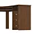 Elegant Computer Desk c237 3D model small image 2